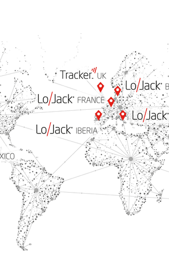 Tracker Website LoJack Global Presence Map Companyy Page