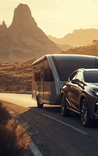 Lexus car with carvan 706 x 530