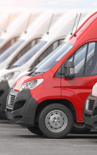 Fleet of vans with Red van 706 x 530