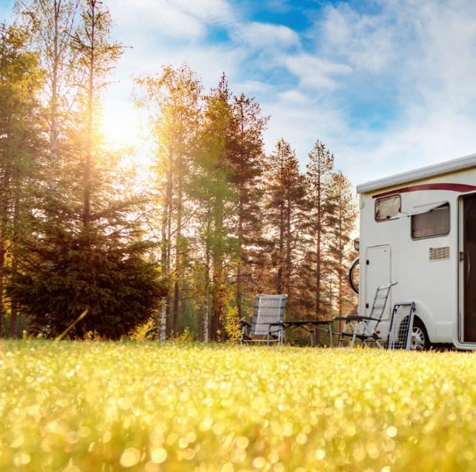 Canva Images for Website Motorhome in a field website